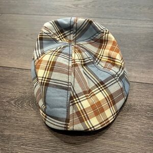 Goorin Bros Blue and Brown Plaid Cap